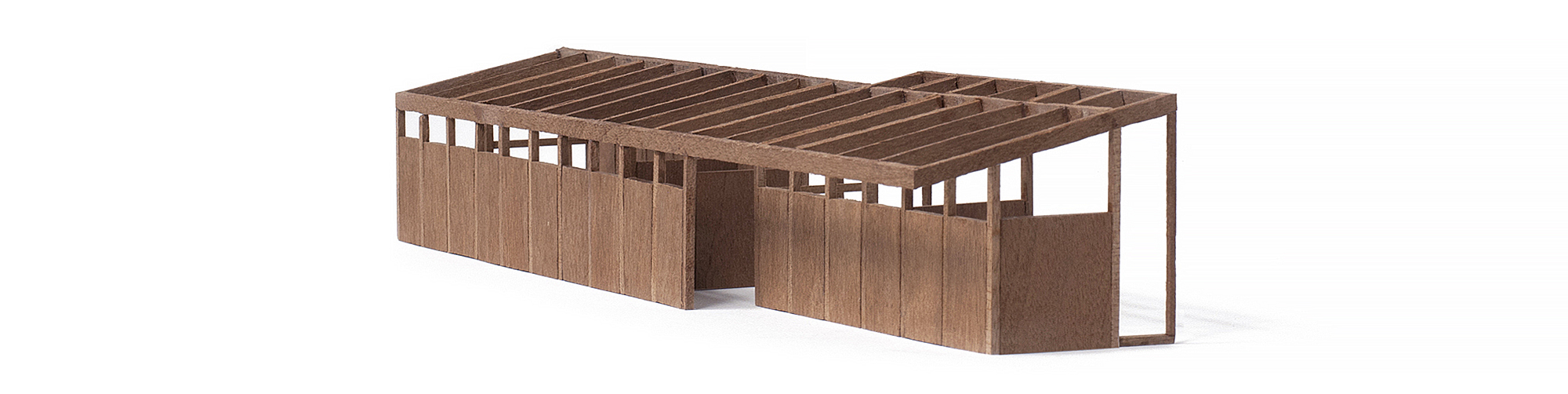 Erbar Mattes Architects Glisson Road Cambridge timber frame extension model